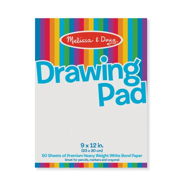 Melissa & Doug Tekenpapier Tekenblok 23x30 cm wit
