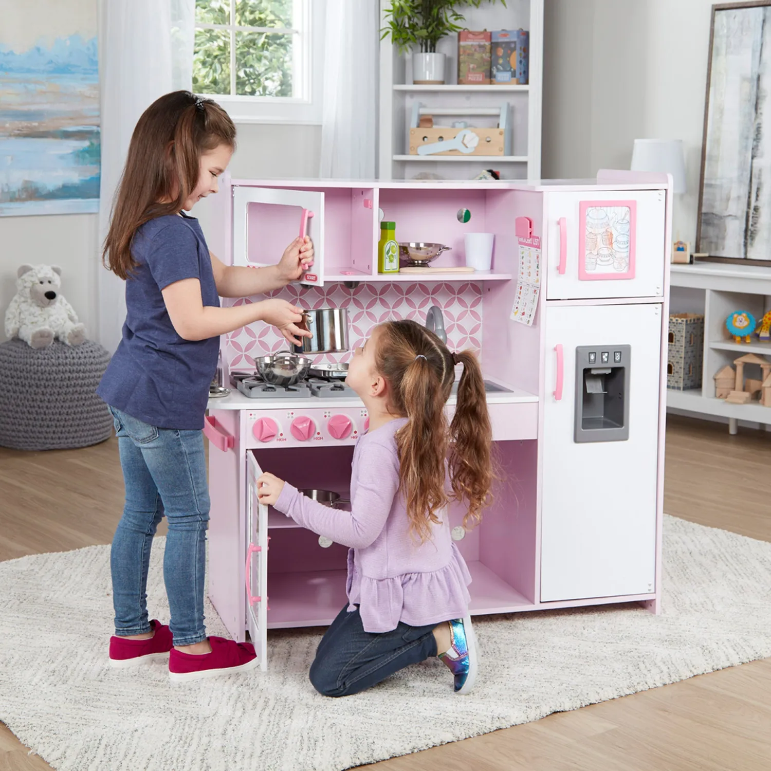 Melissa & Doug Chef's Kitchen speelkeuken houten roze