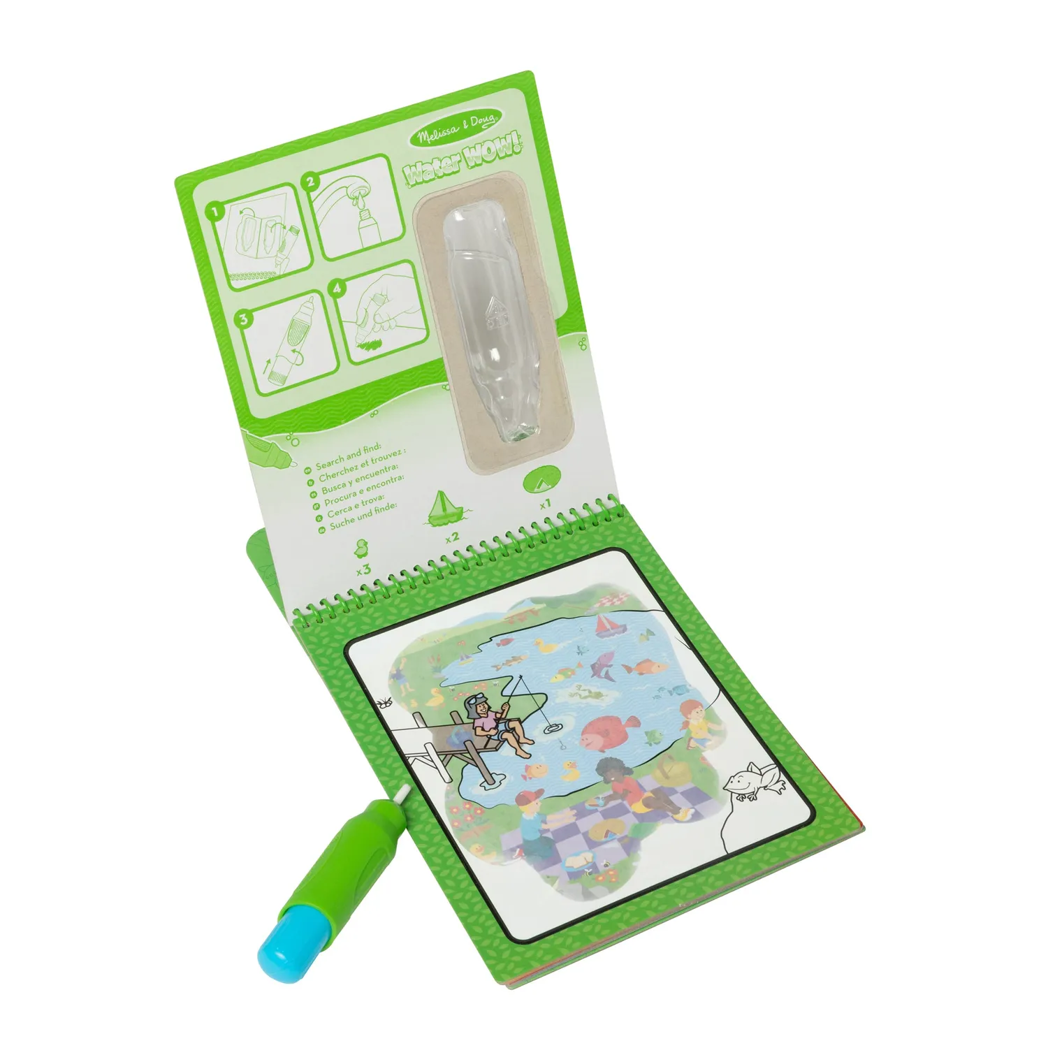 Melissa & Doug Water WOW! Seasons watertinten kleurboek herbruikbaar