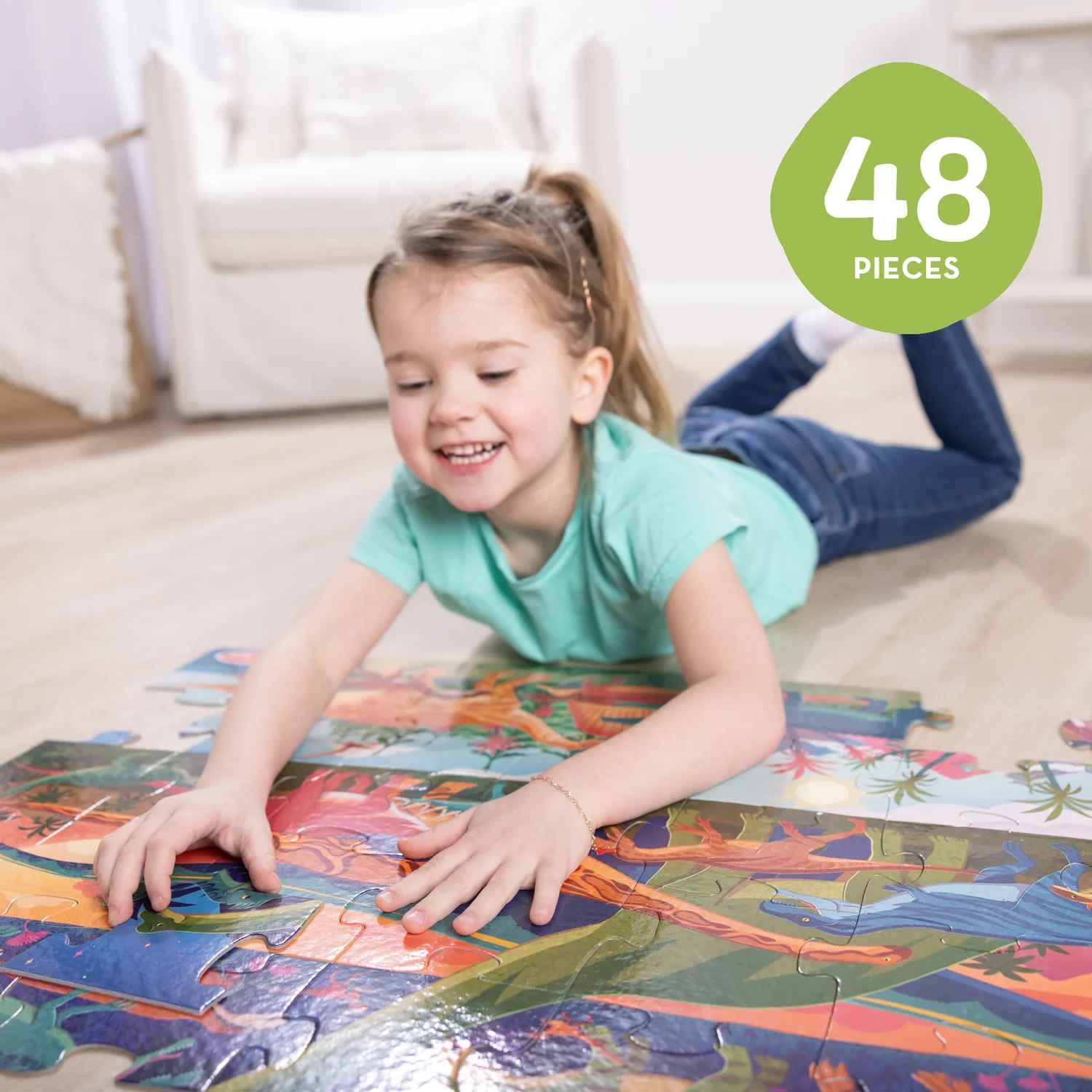 Melissa & Doug Dinosaur vloerpuzzel 48 stukjes 91x61 cm