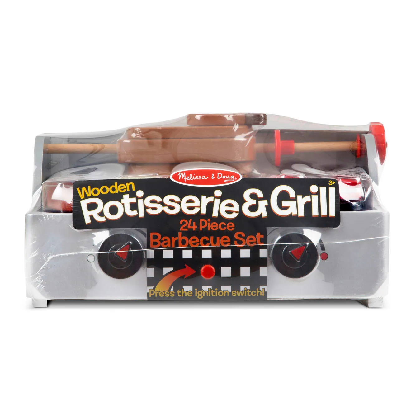 Melissa & Doug Rotisserie & Grill barbecue speelgoed hout 24-delig