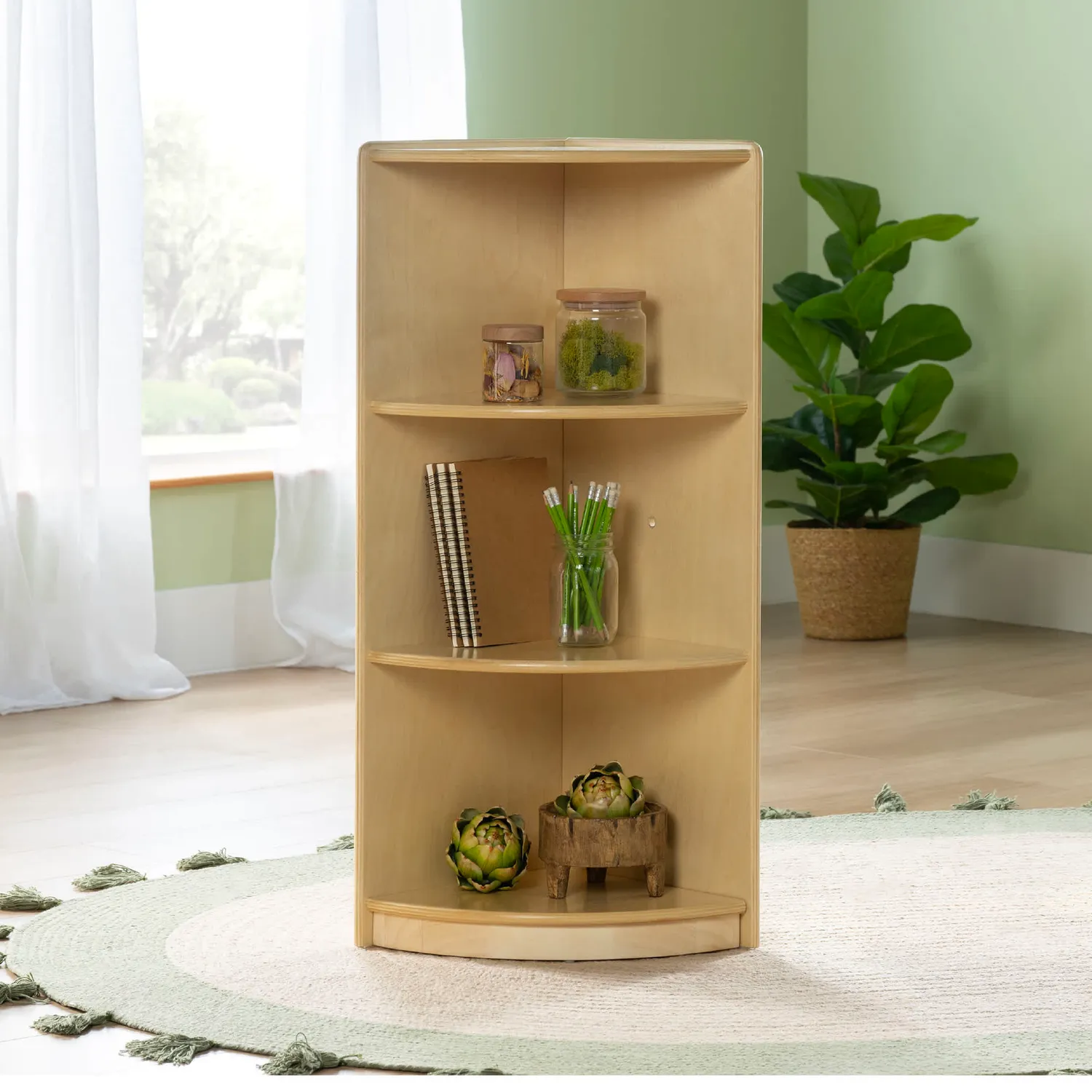 Guidecraft EdQ hoekkast 3-laags naturel