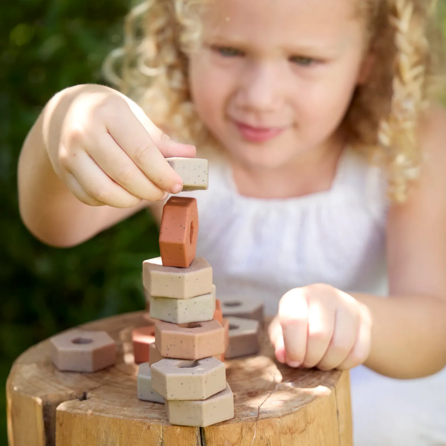 Guidecraft Little Pavers bouwstenen 60 stuks verzwaard