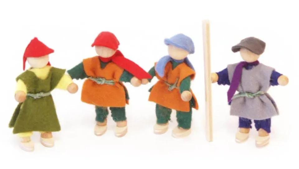 Ginger Fairy Set helpers boerderijpoppetjes 8 cm vilt