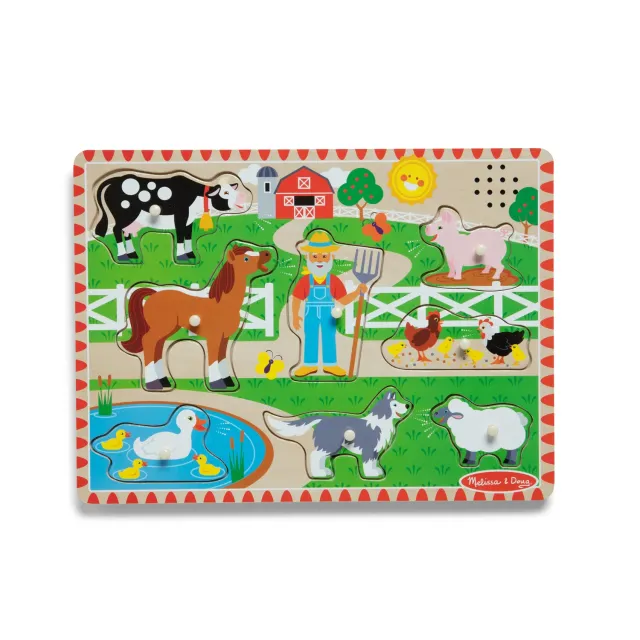 Melissa & Doug Old MacDonald's Farm geluidspuzzel 8 stukjes