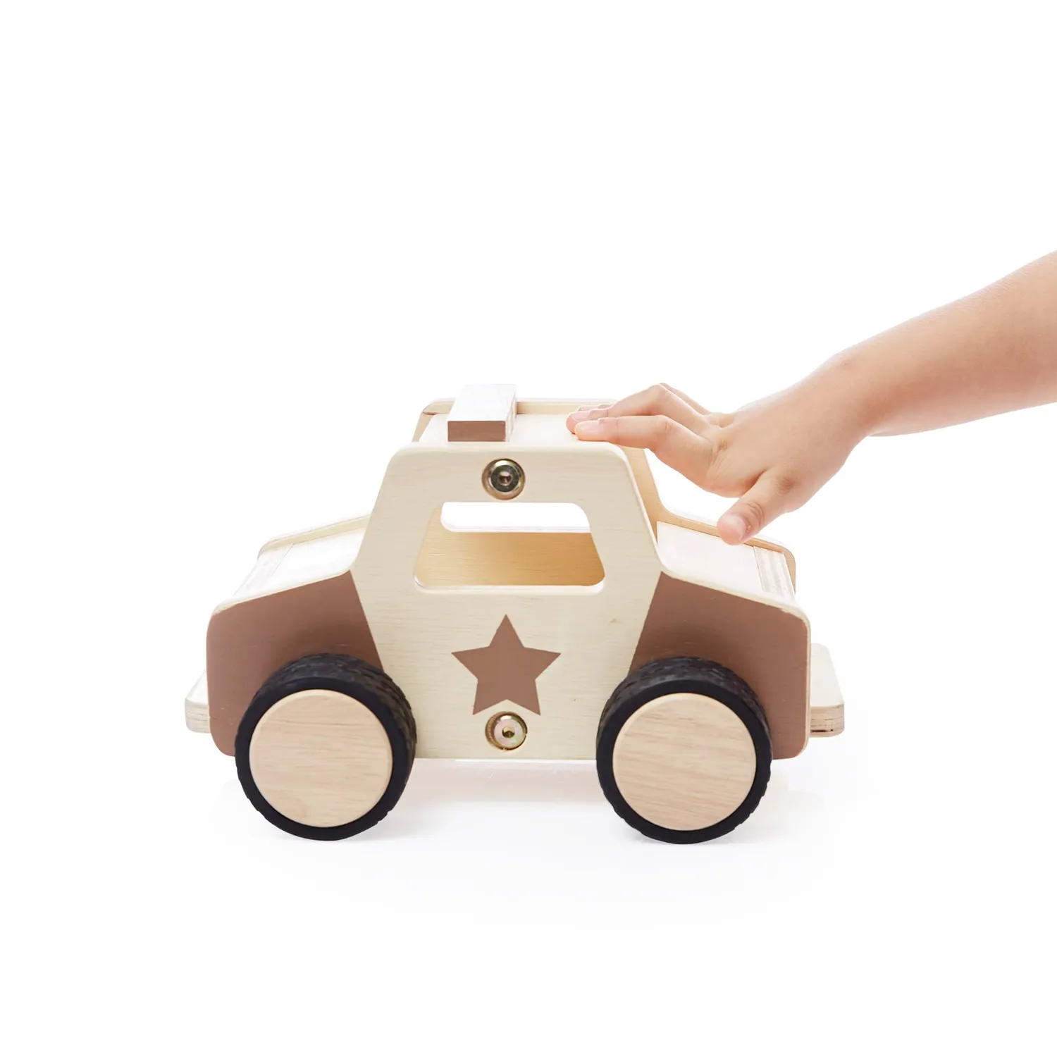 Guidecraft Wooden Police Car houten politieauto groot