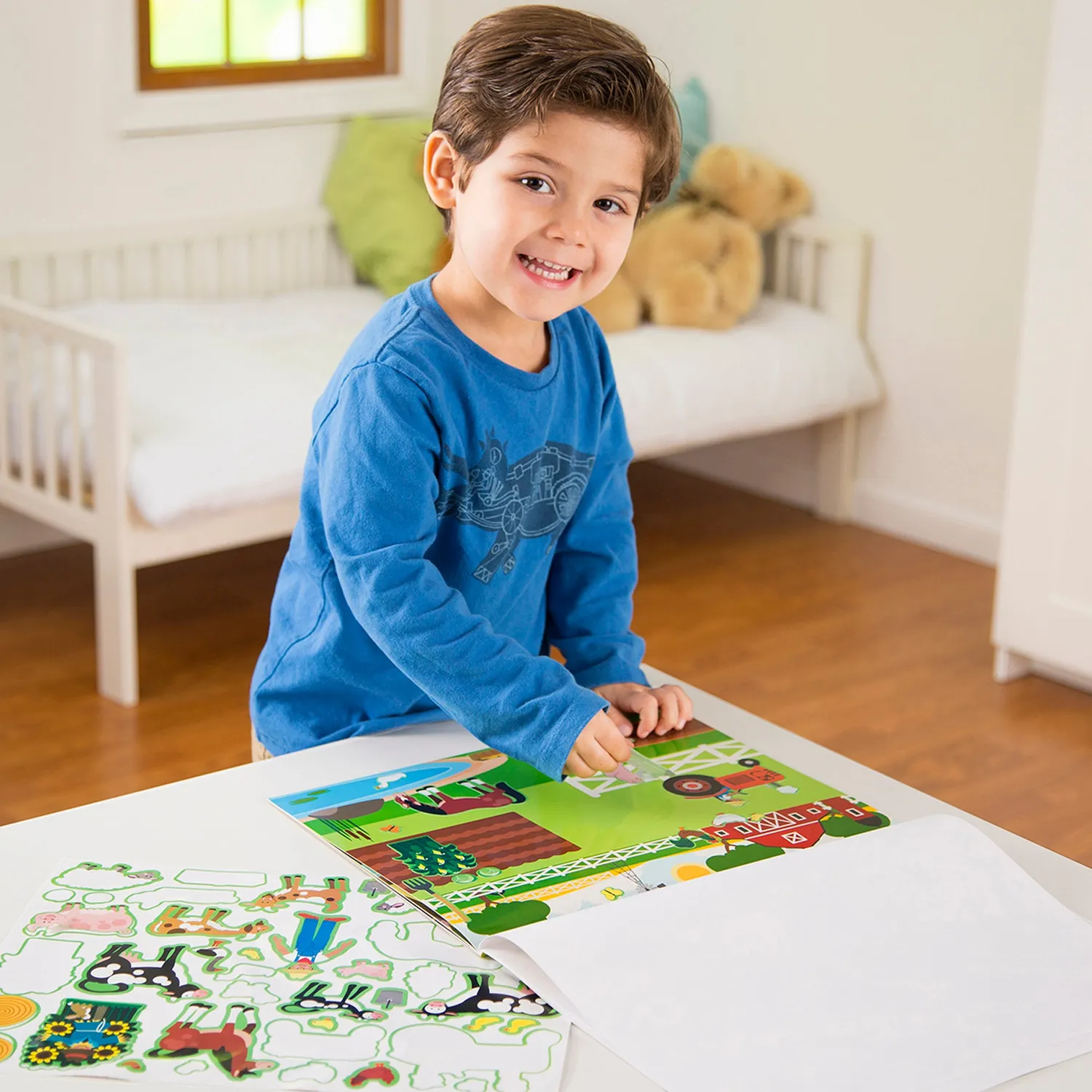 Melissa & Doug Reusable Sticker Pad 3-pack voertuigen dino