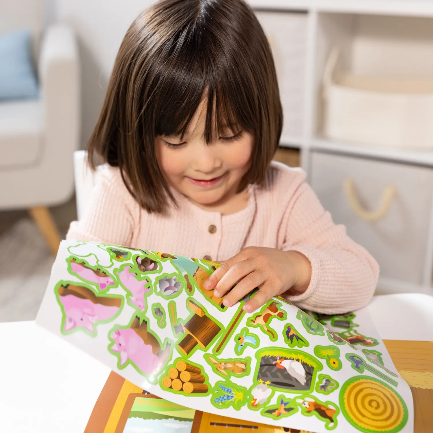 Melissa & Doug Boerderij stickerboek herbruikbaar 280 stickers vanaf 3 jaar