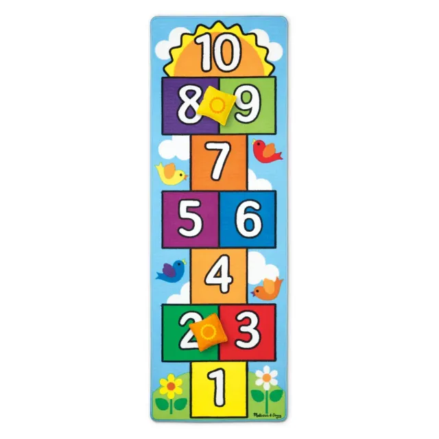 Melissa & Doug Hop & Count hinkelmat met pittenzakjes antislip
