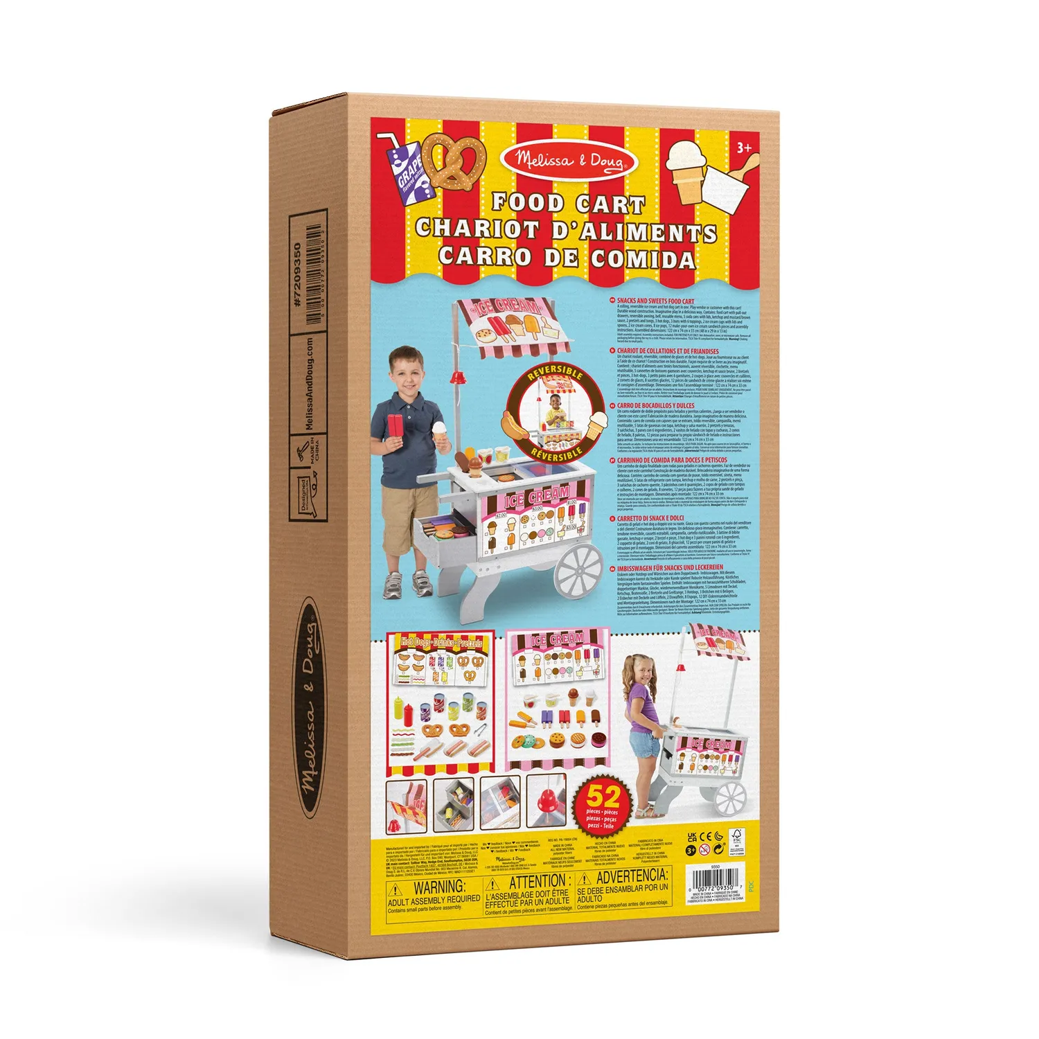 Melissa & Doug Snacks & Sweets foodkar hout 40 delig