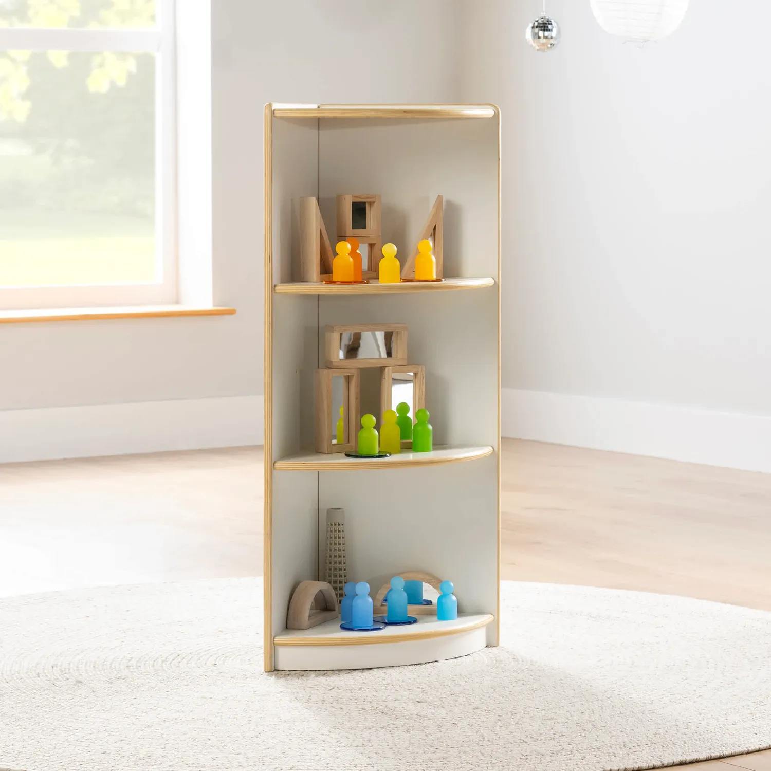 Guidecraft EdQ hoekkast 3-laags naturel