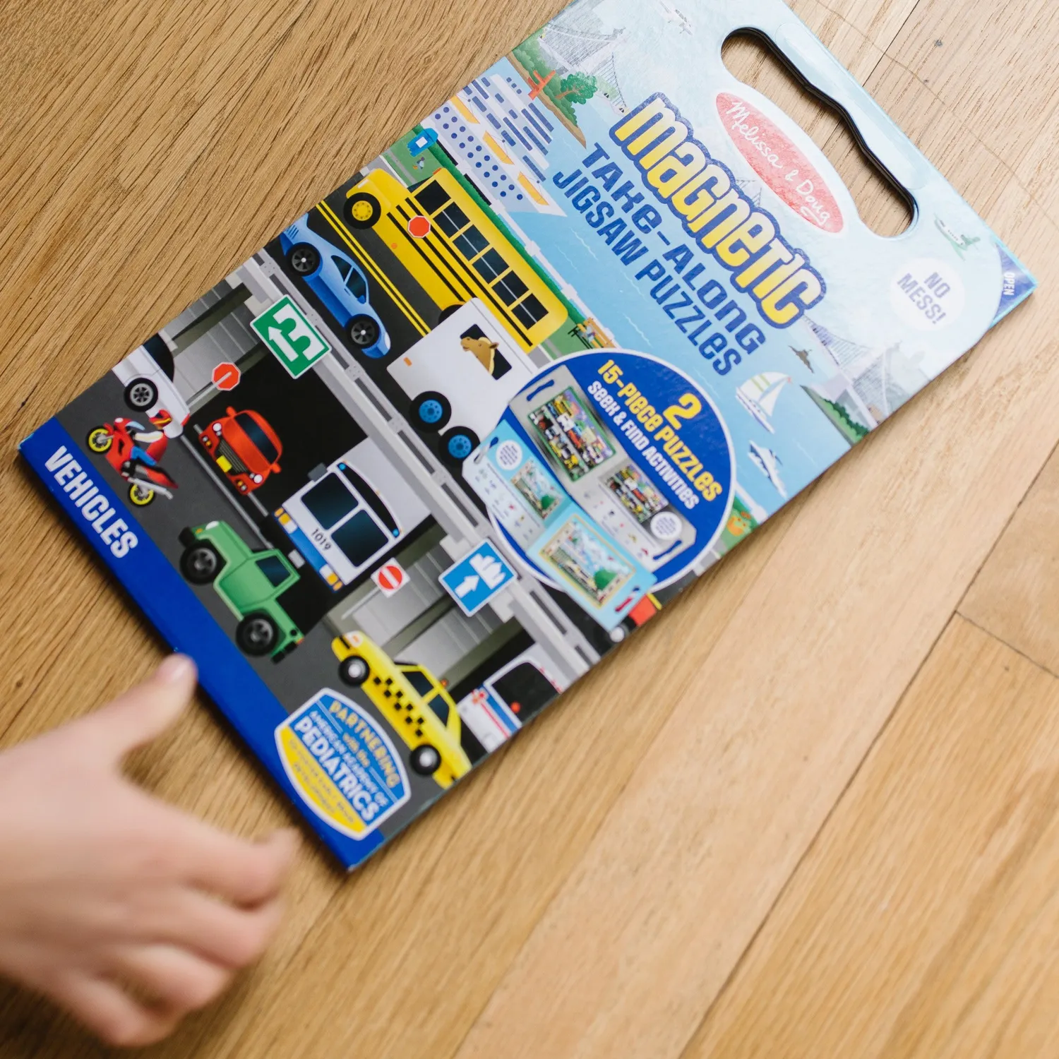 Melissa & Doug Take-Along Vehicles magneetpuzzel 2x15 stukjes