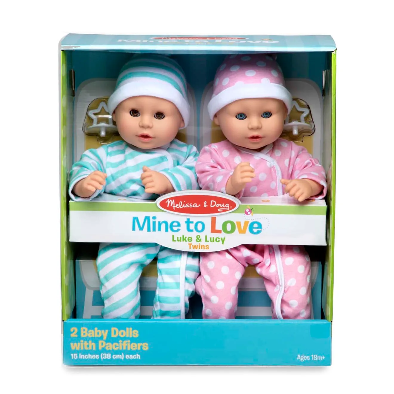 Melissa & Doug Mine to Love Twins Luke & Lucy poppen 38cm