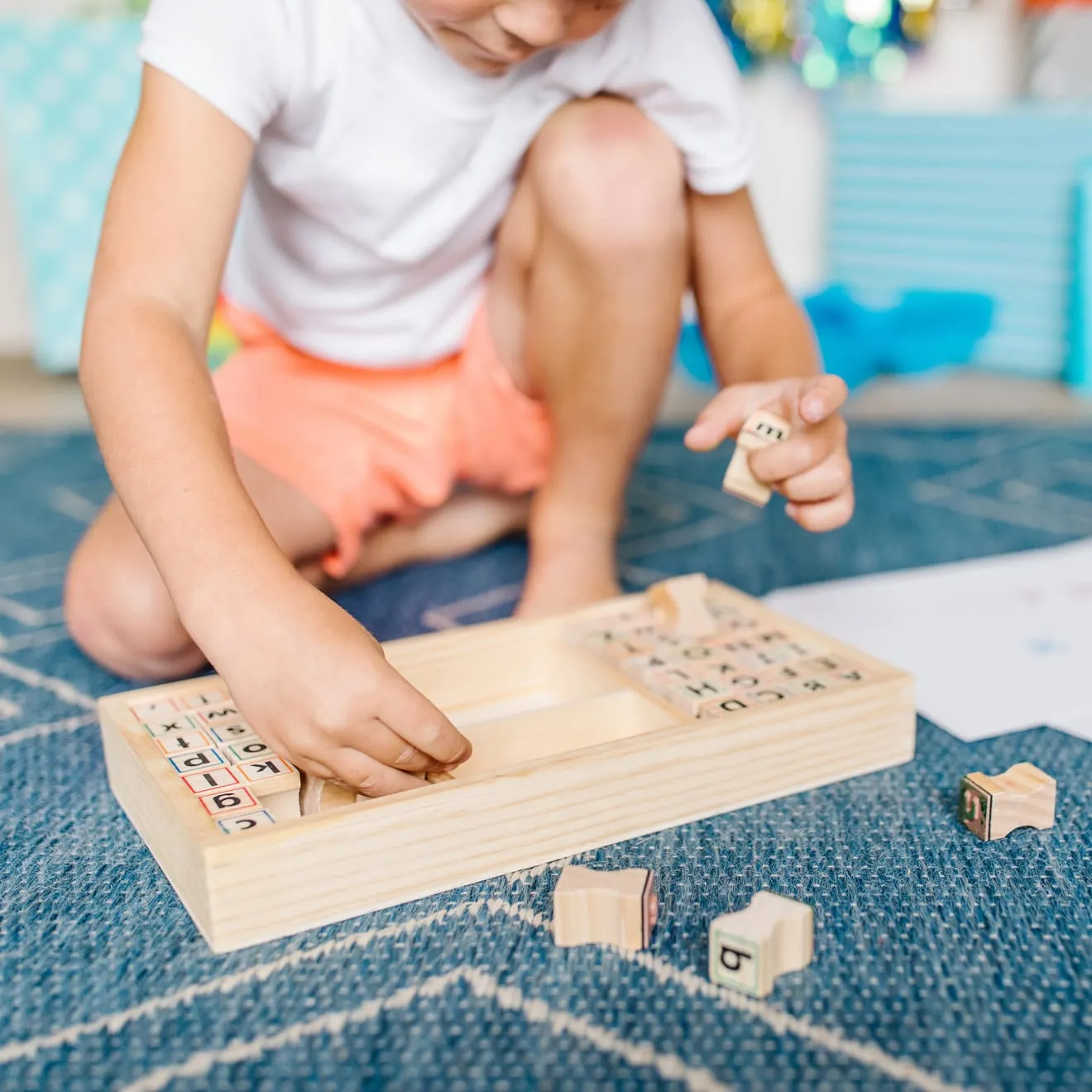 Melissa & Doug Alphabet stempelset 56-delig houten letters