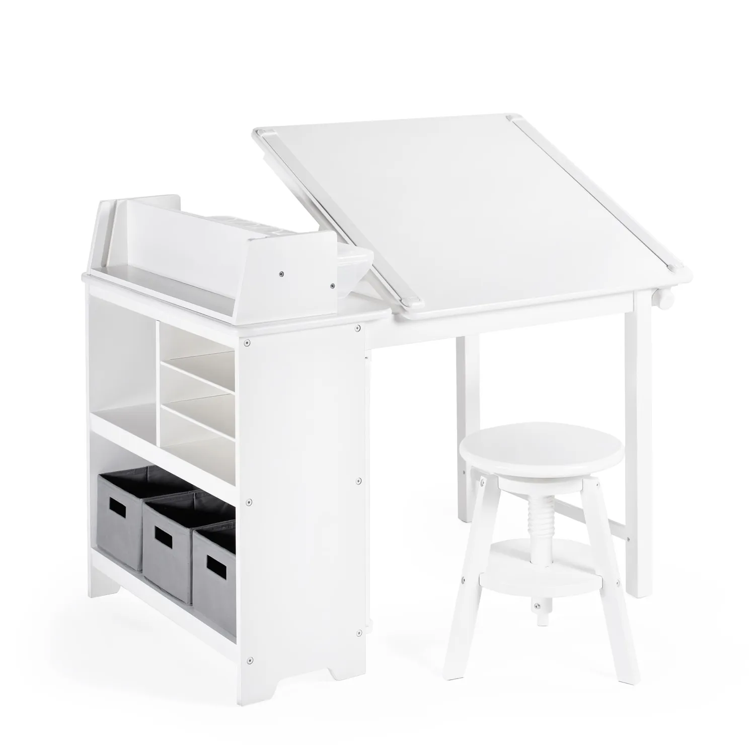 Guidecraft Design Studio 3-in-1 houten tekentafel met kruk