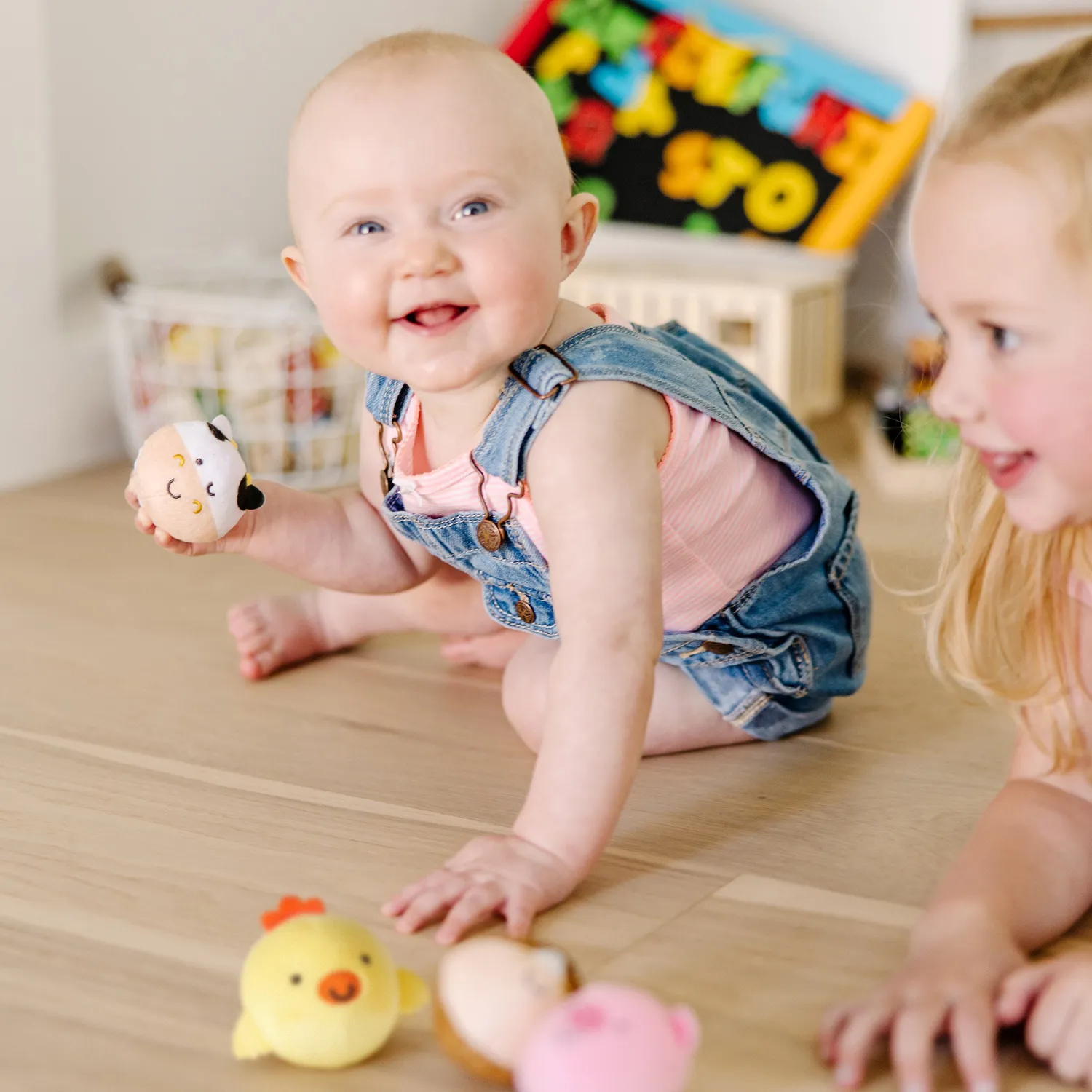 Melissa & Doug Rollables Farm Friends rolspeeltjes 4 stuks zacht