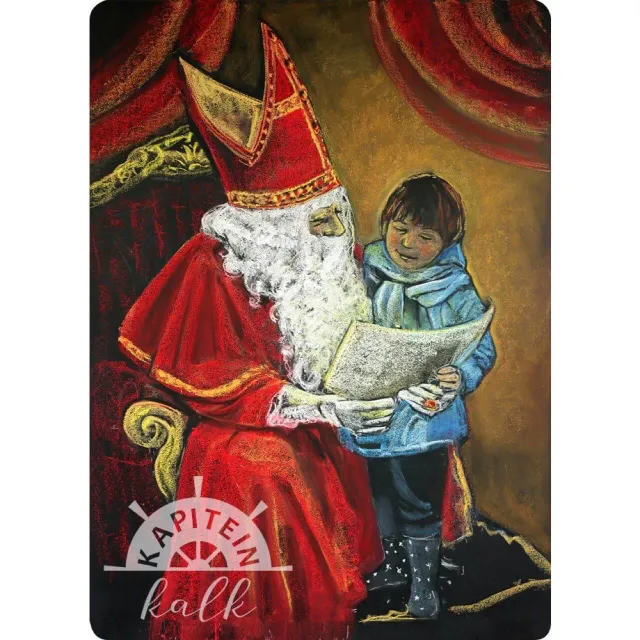 Ginger Fairy Kapitein Kalk Sinterklaasavond ansichtkaart 300gr