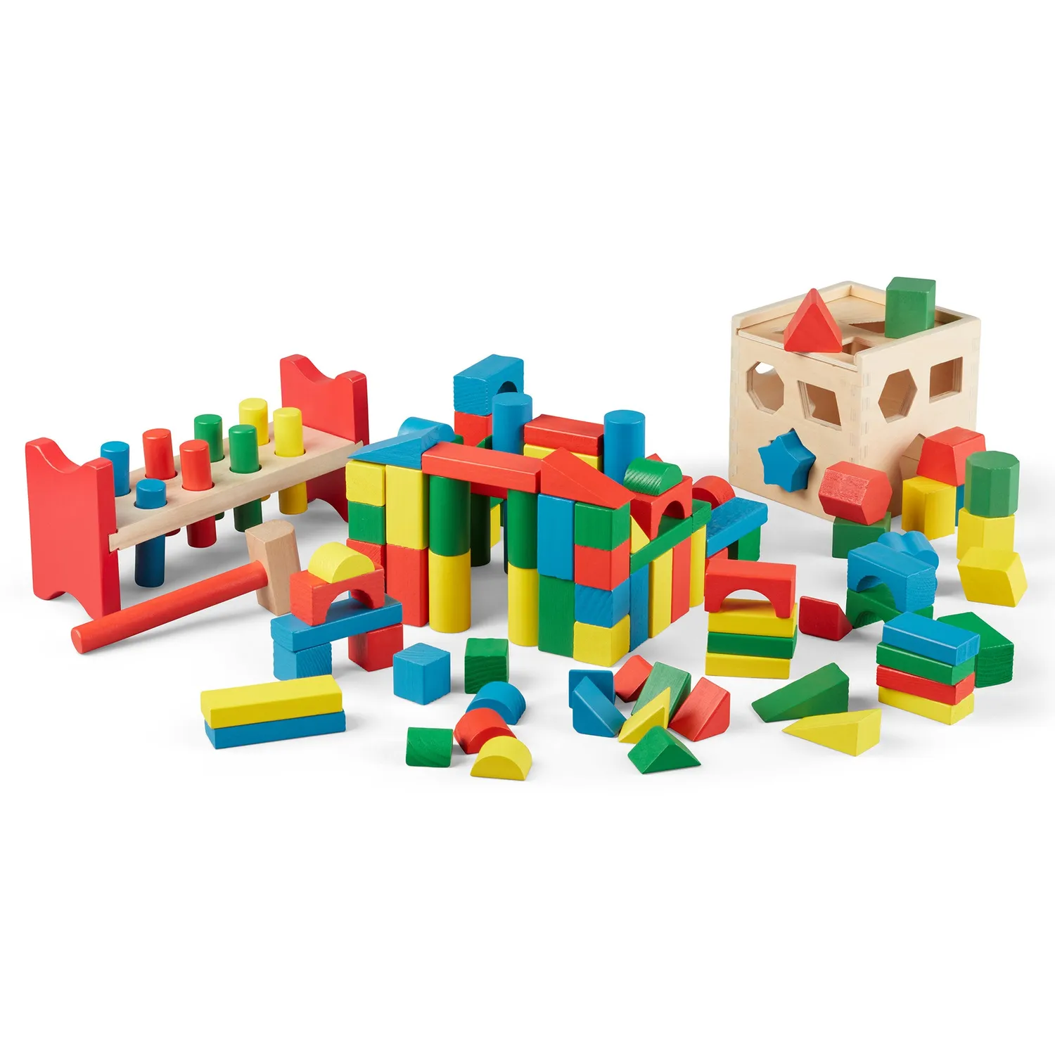 Melissa & Doug Stack Sort Pound houten speelgoedset 3-delig