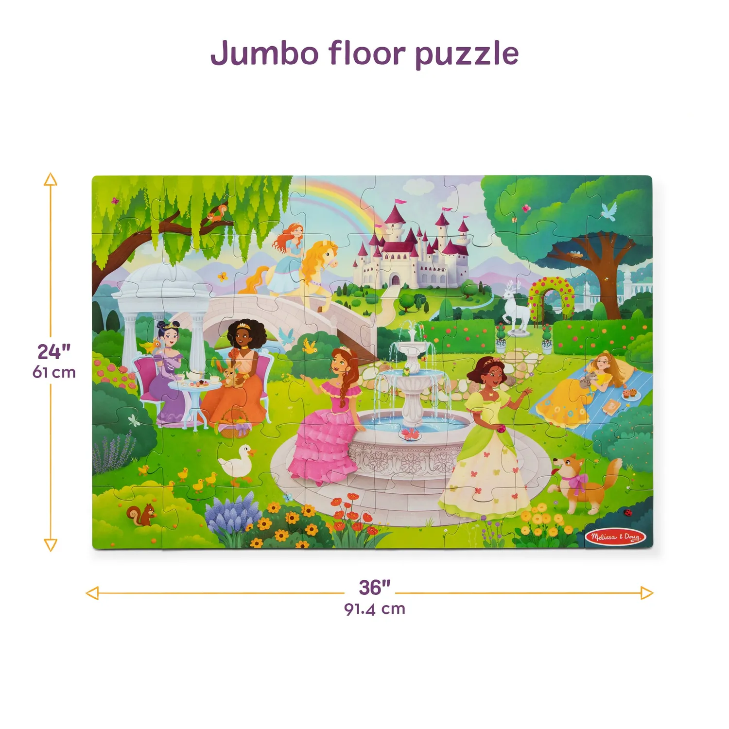 Melissa & Doug Fairy Tale Castle vloerpuzzel 48 stukjes