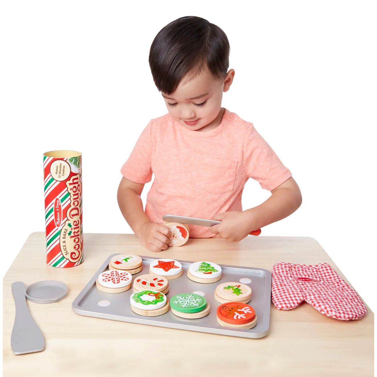 Melissa & Doug Slice & Bake koekjes speelset kerst 12 stuks