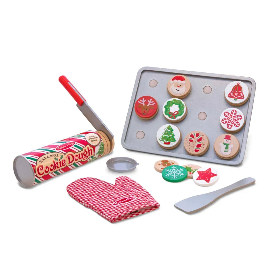 Melissa & Doug Slice & Bake koekjes speelset kerst 12 stuks