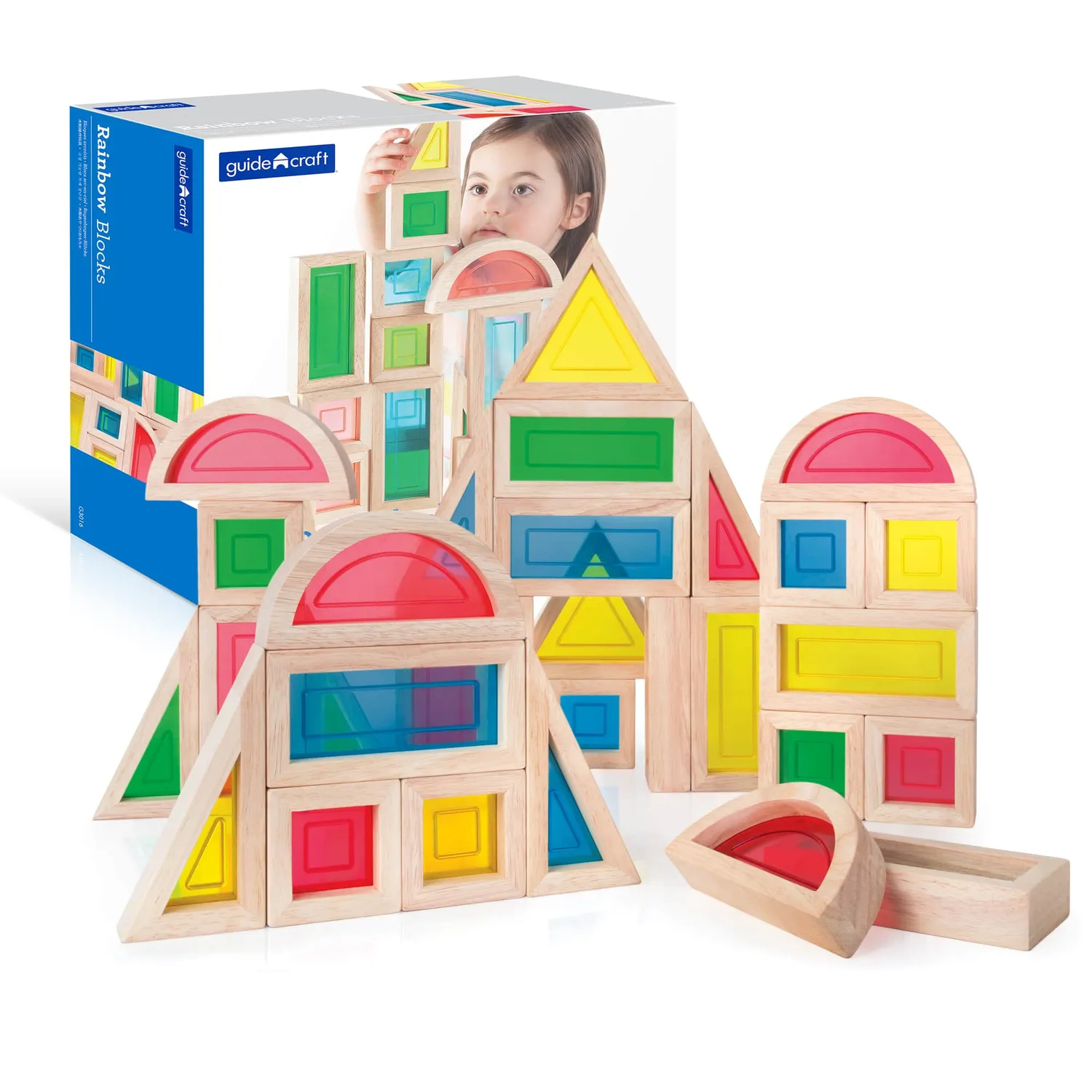 Guidecraft Rainbow Blocks bouwblokken 10 stuks kleur