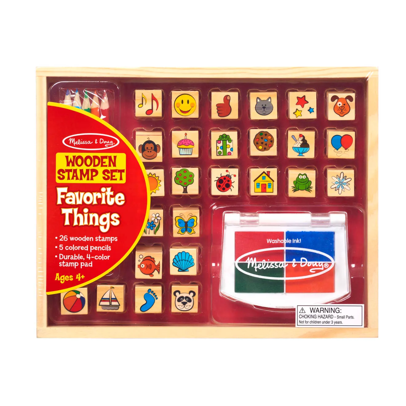 Melissa & Doug Favorite Things Stempelset houten 26 stuks