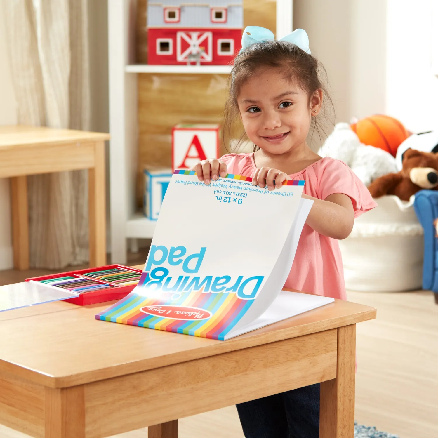 Melissa & Doug Tekenpapier Tekenblok 23x30 cm wit