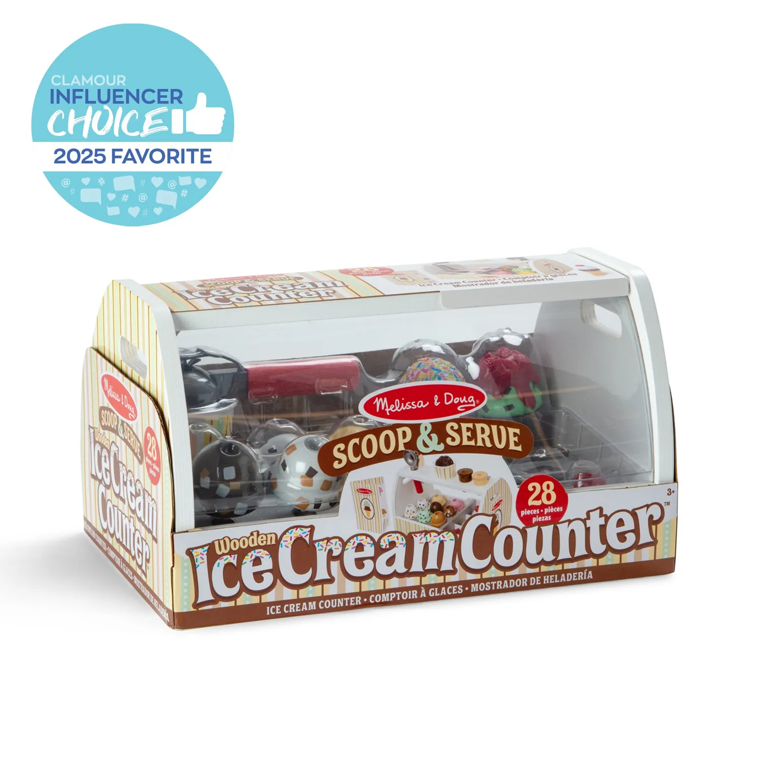 Melissa & Doug Scoop & Serve Ice Cream Counter ijswinkel 28-delig hout