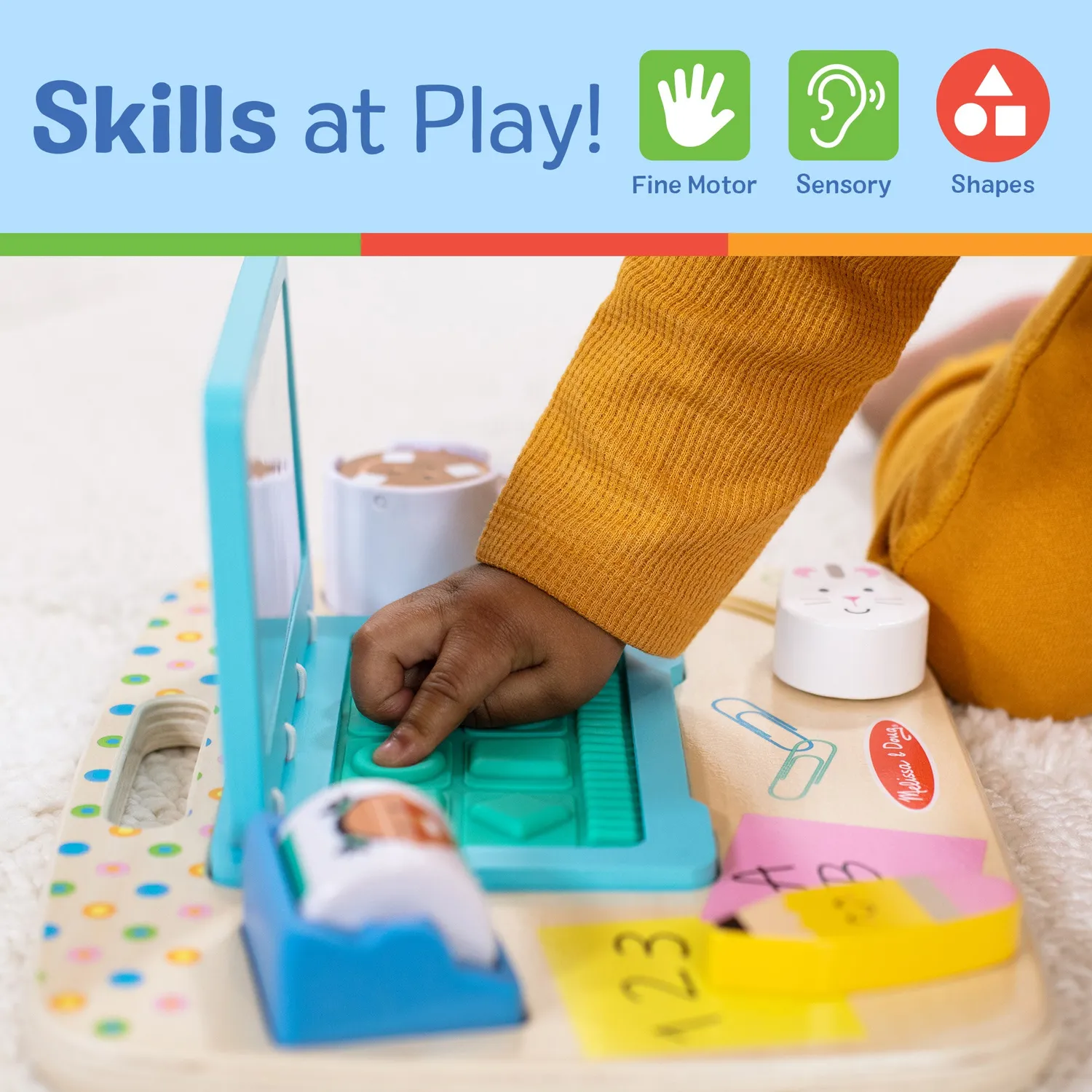 Melissa & Doug Work & Play Desktop Activity Board laptop 12m+