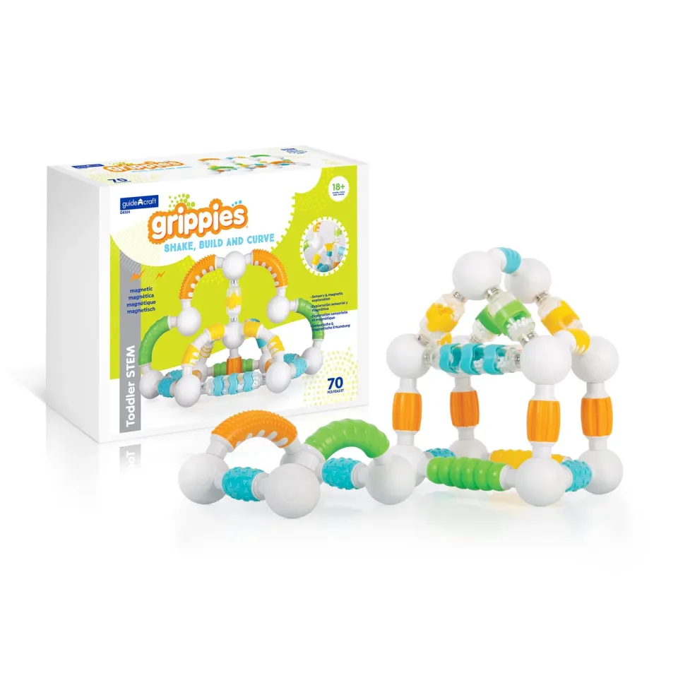 Guidecraft Grippies Shake Build Curve sensorisch 70 delig