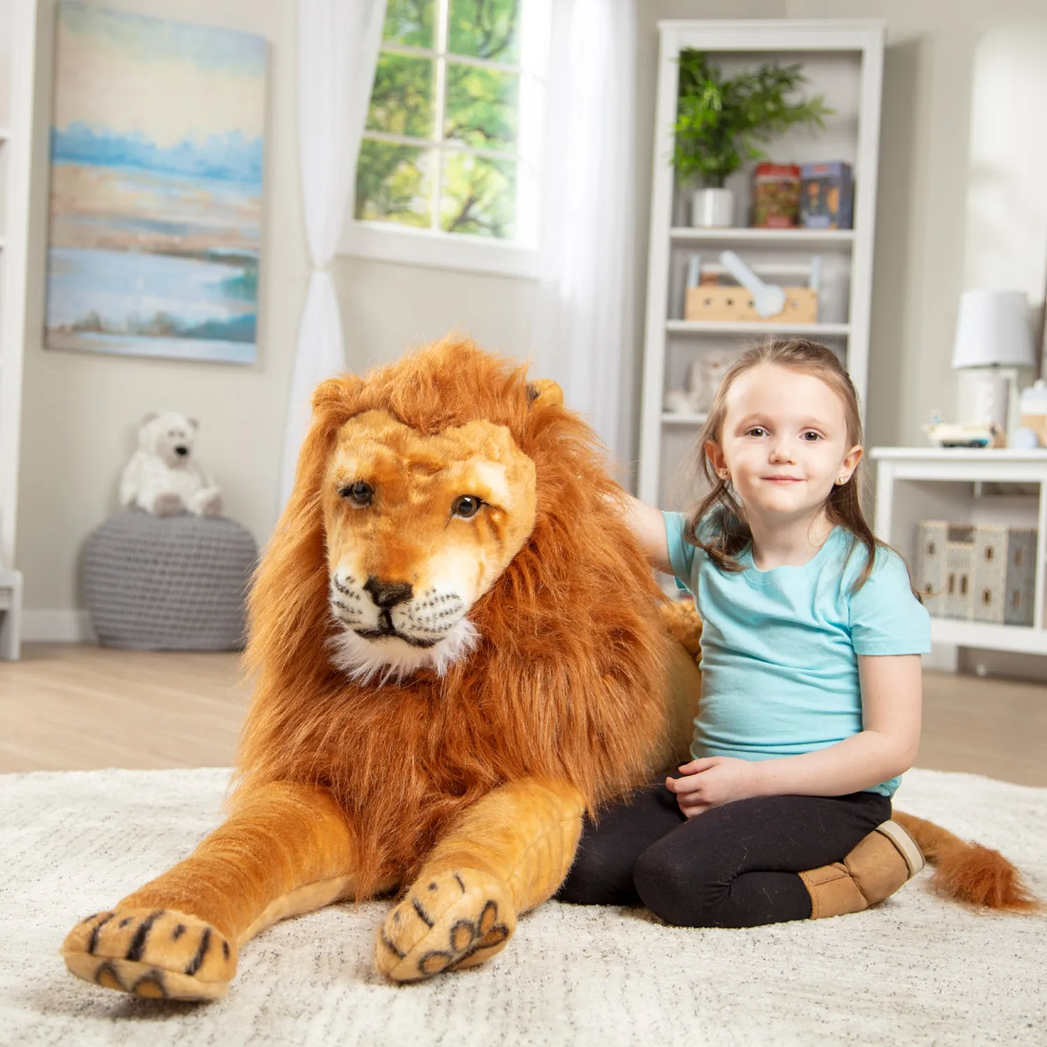 Melissa & Doug grote leeuw knuffel pluche levensecht 3-5 jaar