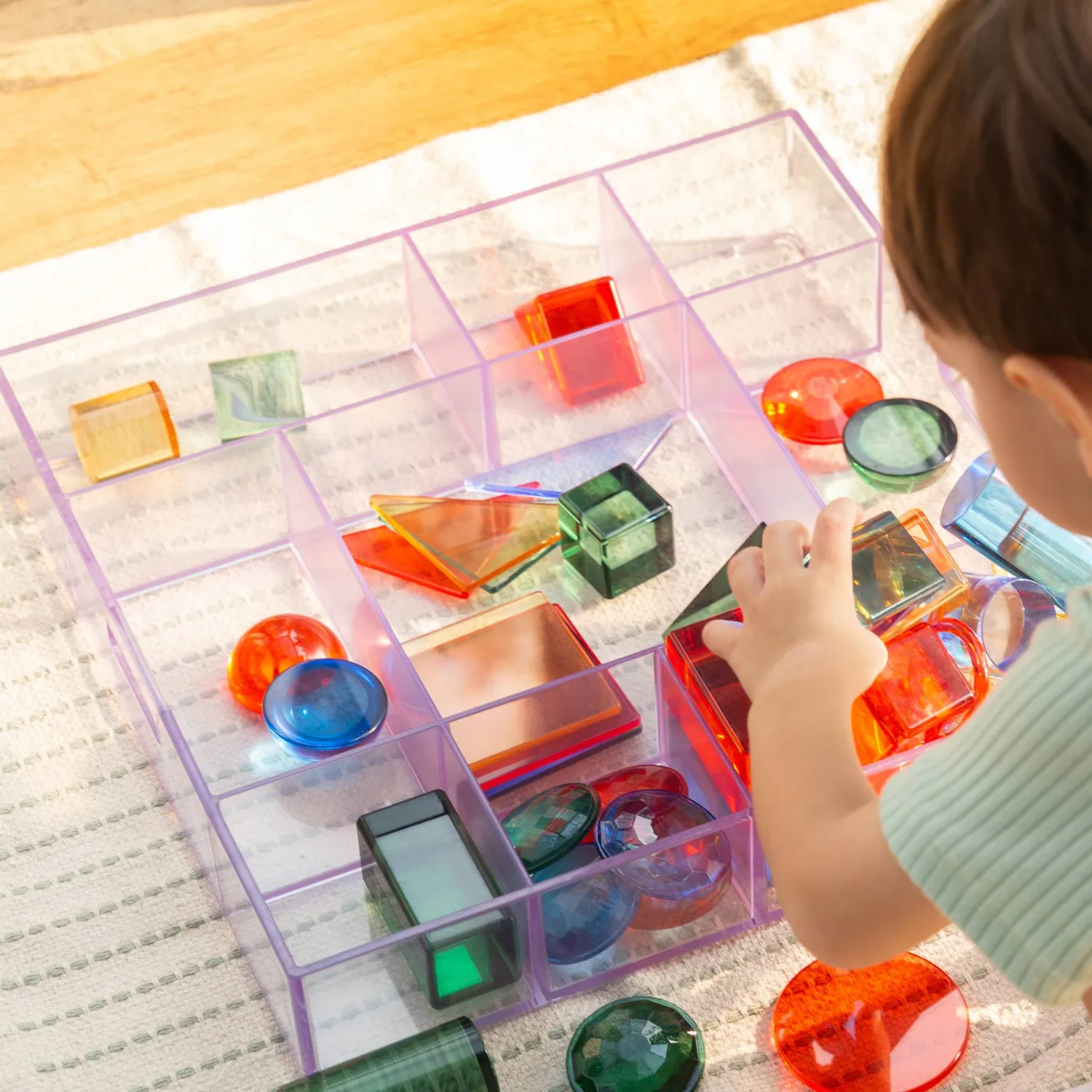 Guidecraft Loose Parts Stackable Tray Natural sorteerbak