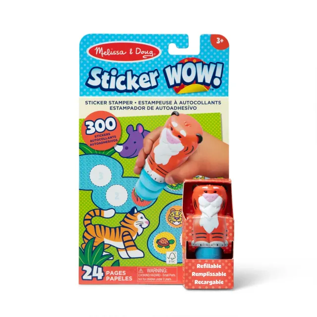 Melissa & Doug Sticker WOW Tiger stickerboek met stamper