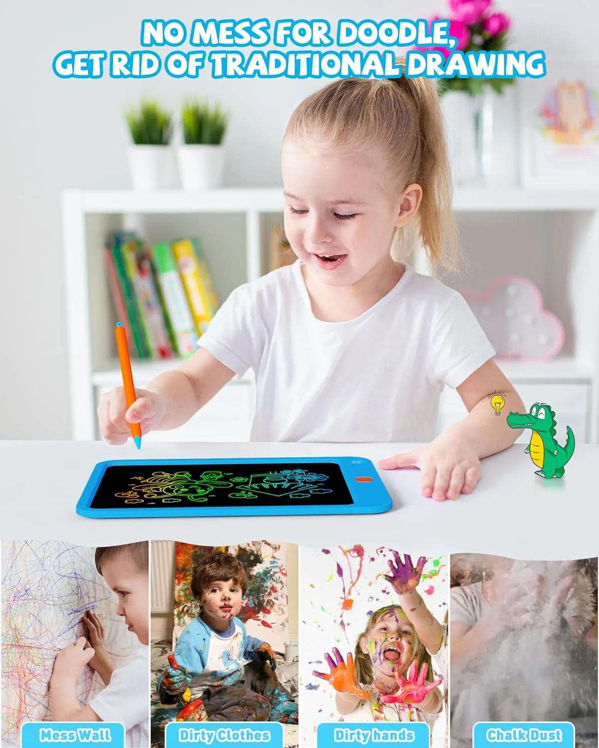 KOKODI LCD Writing Tablet Colorful tekentablet 10 inch kleur