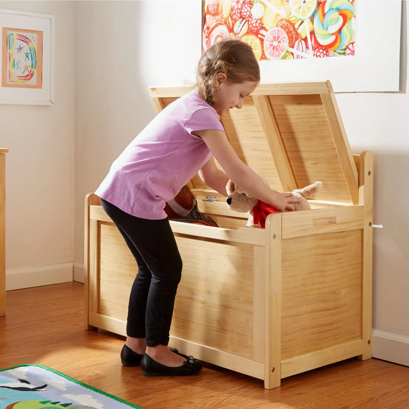 Melissa & Doug houten speelgoedkist Honey opbergkist 234 liter