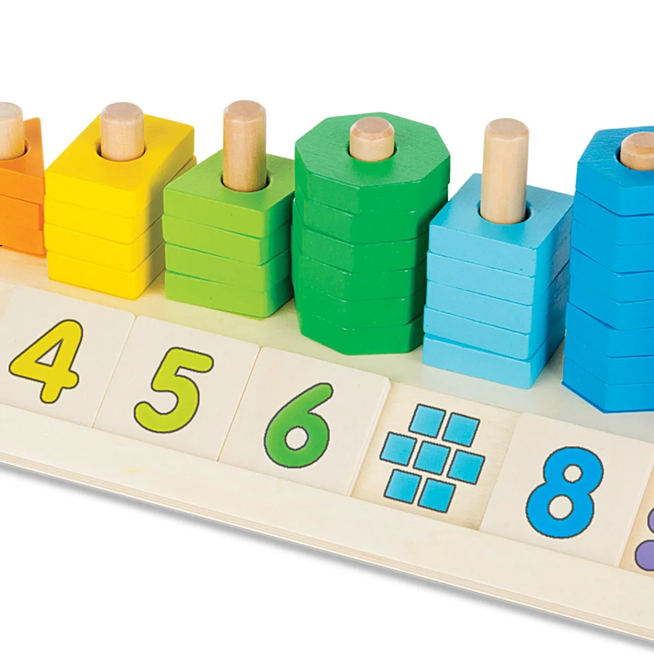 Melissa & Doug Counting Shape Stacker houten stapelaar