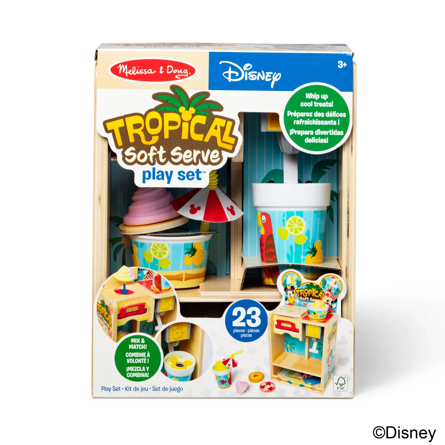 Melissa & Doug Disney Softijs Houten Speelset 23-delig