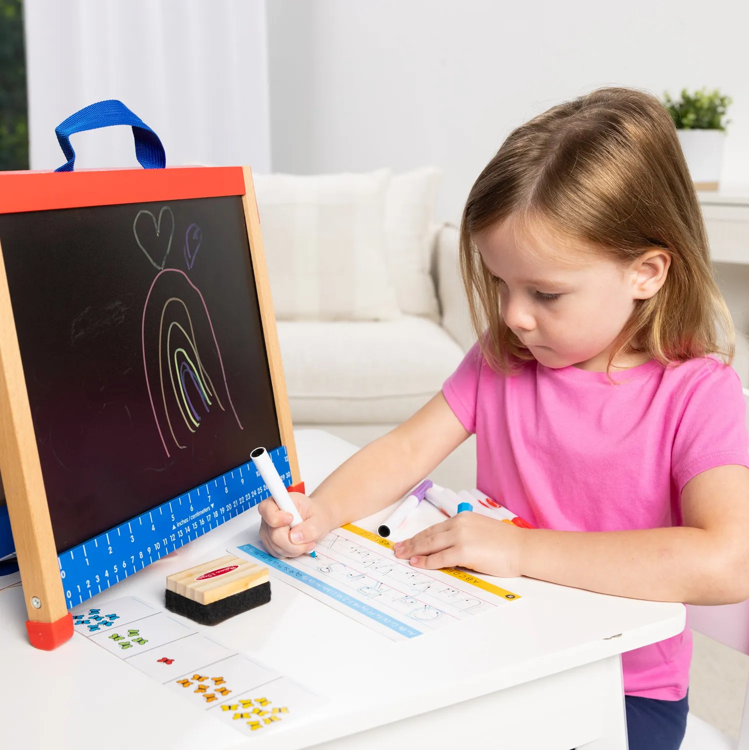 Melissa & Doug Take-Along schildersezel meeneem hout