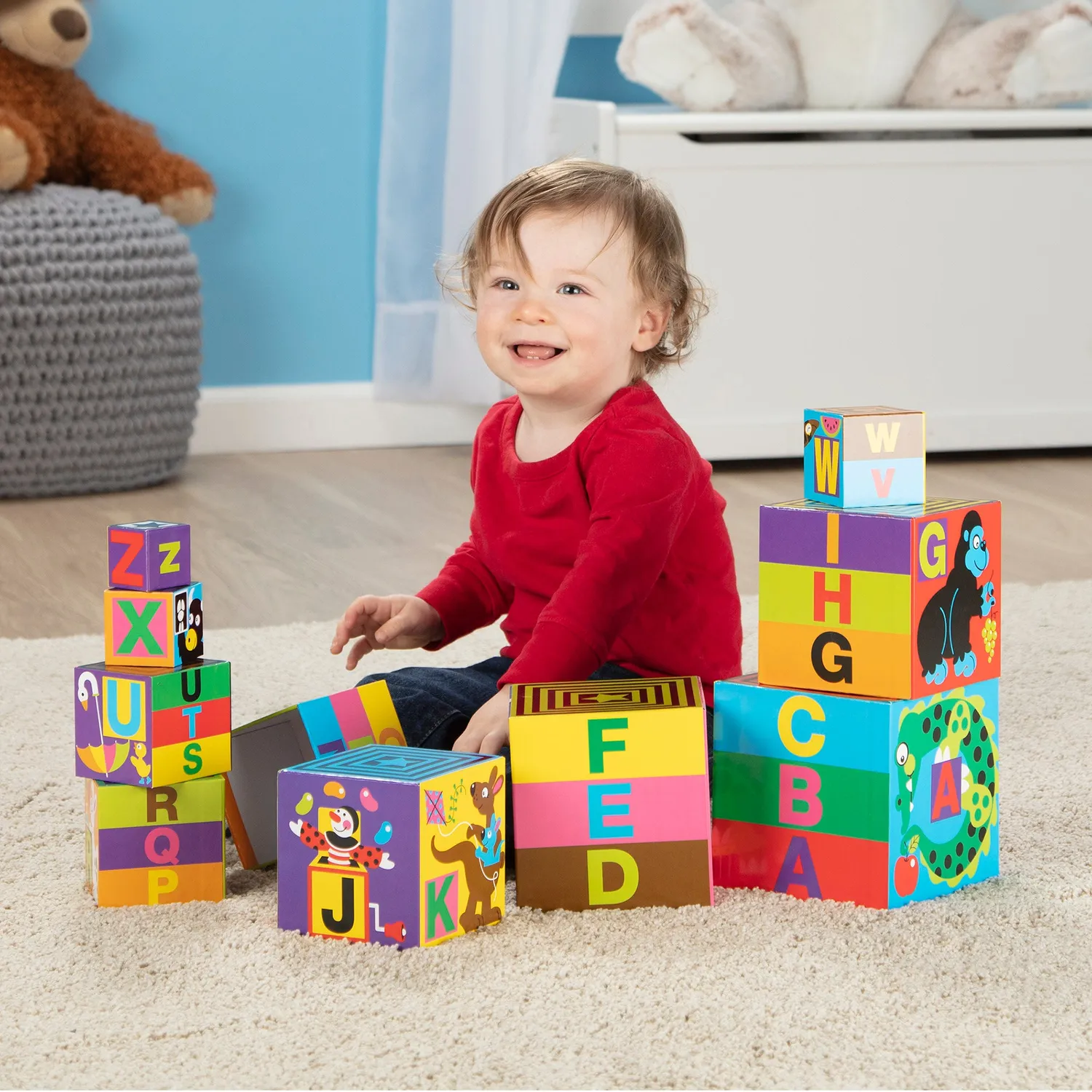 Melissa & Doug Alphabet stapelblokken karton 10 stuks