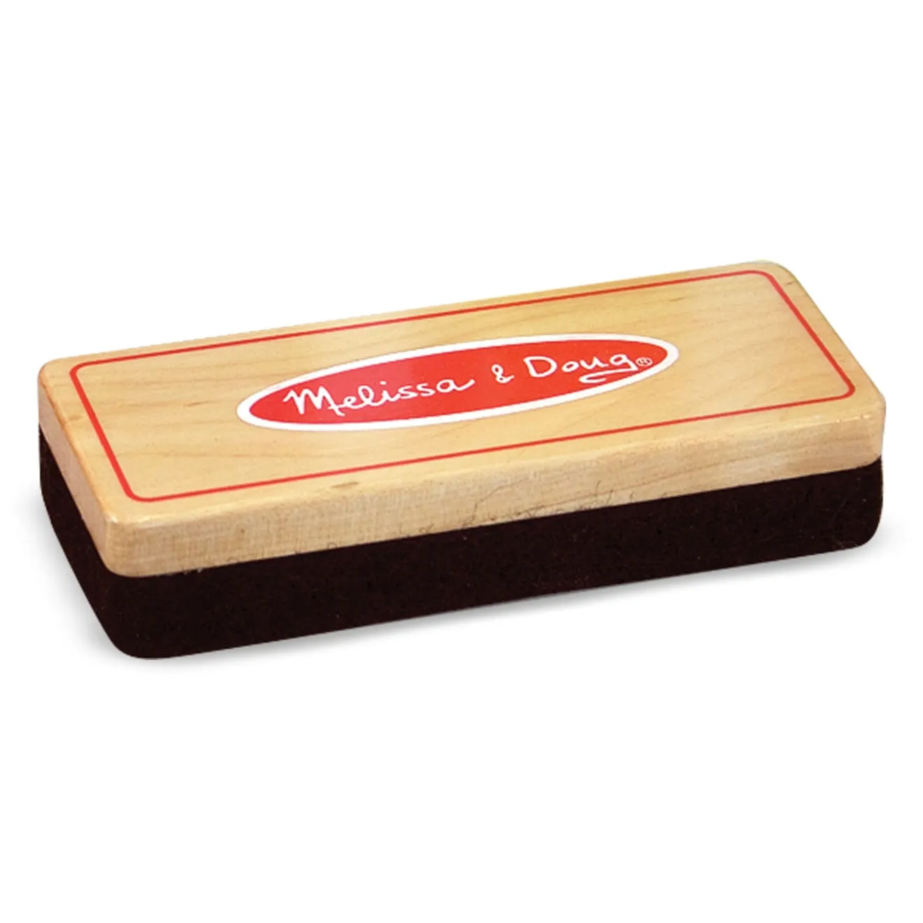 Melissa & Doug Felt krijtbordwisser vilt met houten greep
