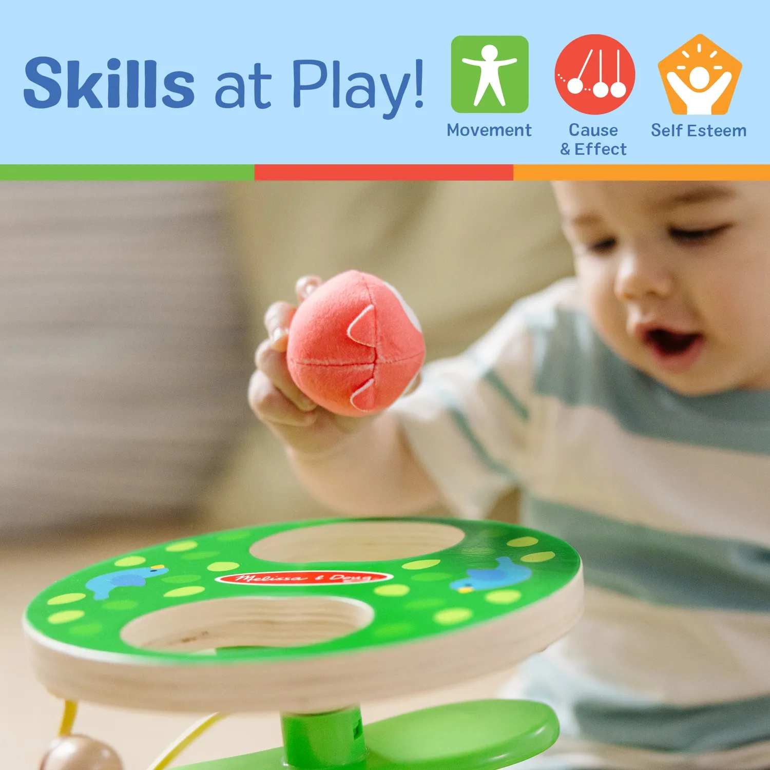 Melissa & Doug Rollables Treehouse Twirl knikkerbaan baby