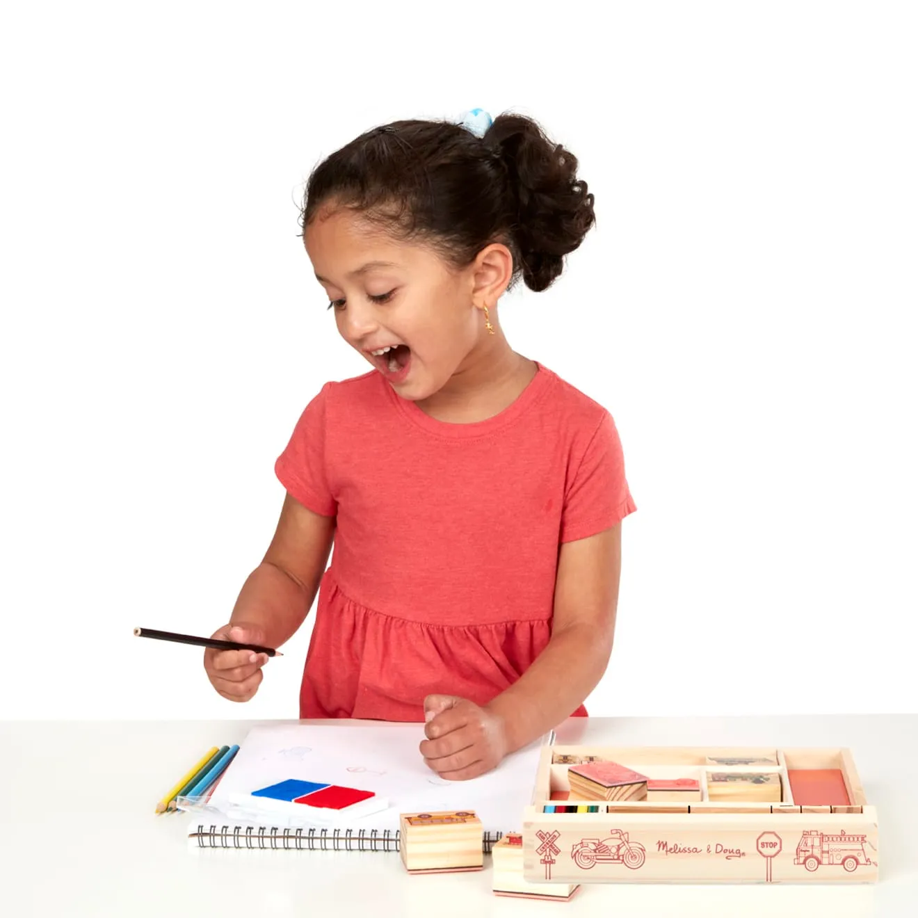 Melissa & Doug Vehicles stempelset voertuigen met inktkussen