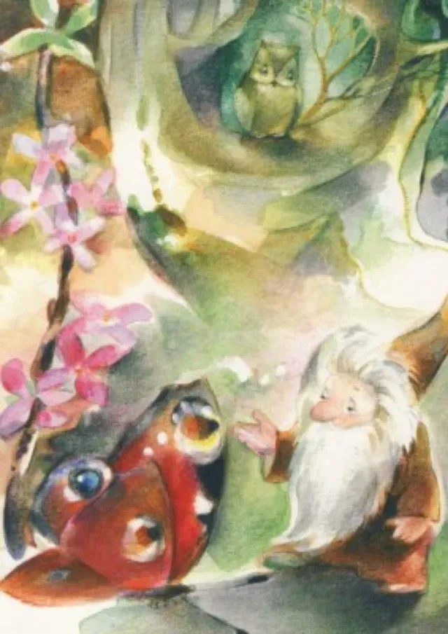 Ginger Fairy Marie-Laure Viriot Pfauenauge kaart 10x15 cm