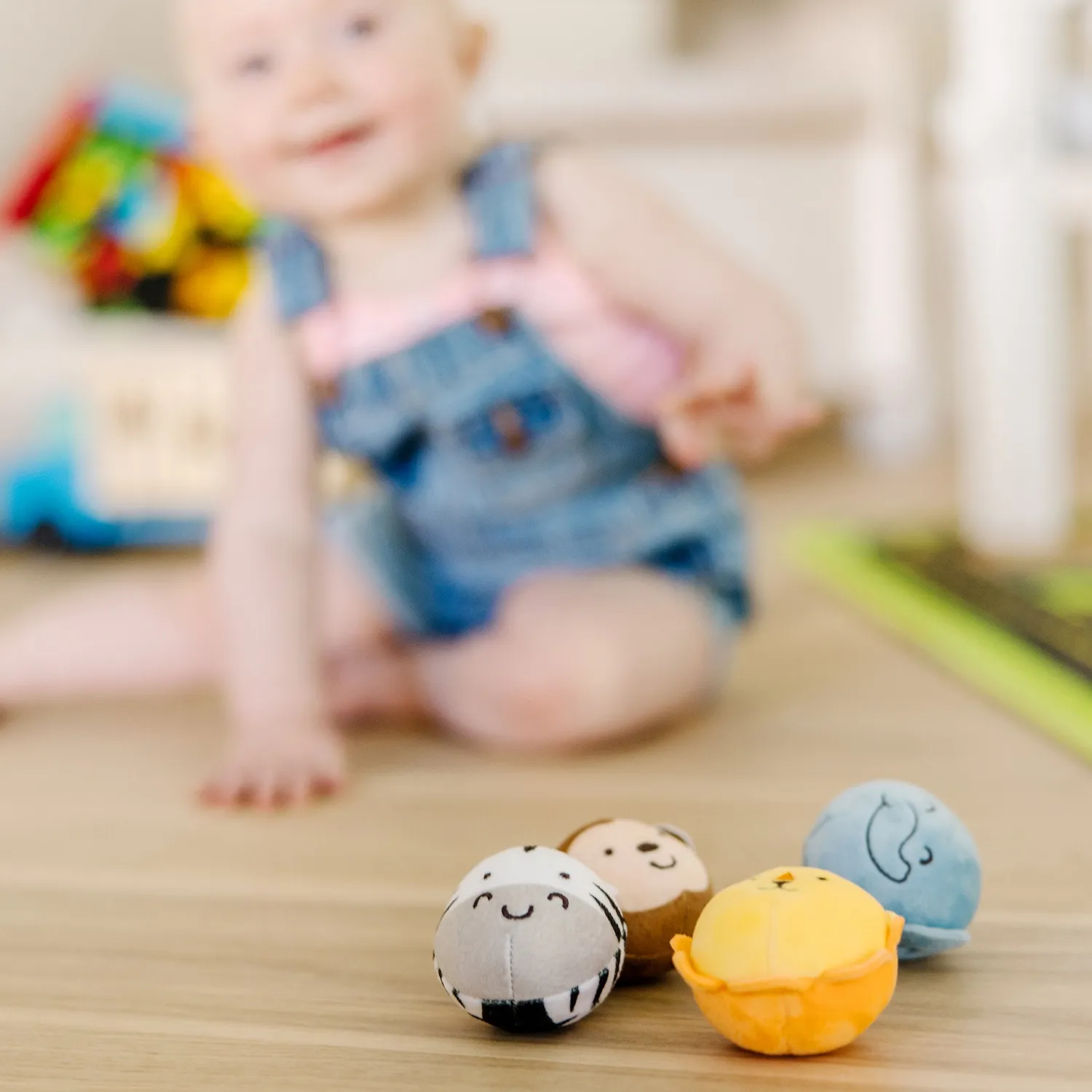 Melissa & Doug Rollables Safari Friends Knuffelbal 4-pack