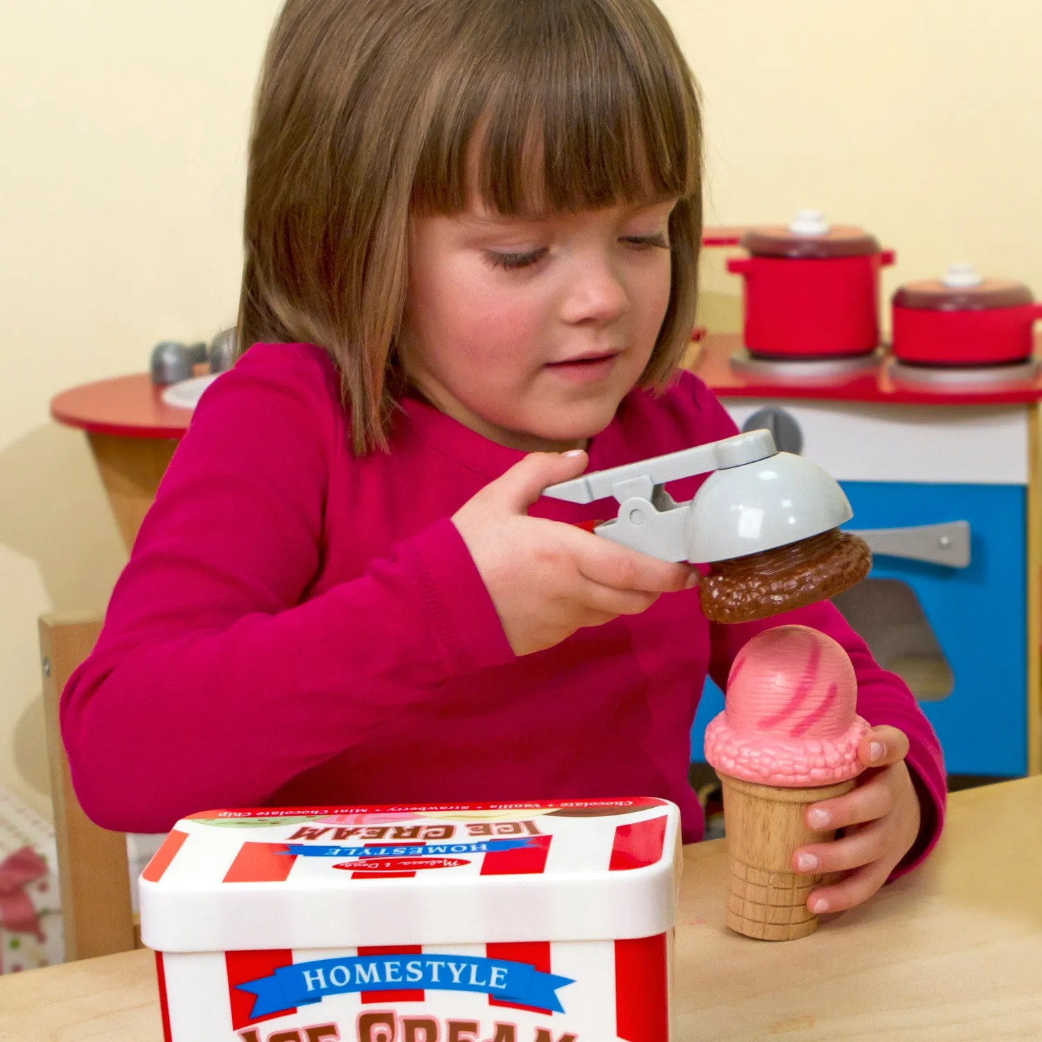 Melissa & Doug Scoop & Stack Magnetische IJsjesset 4 Bollen