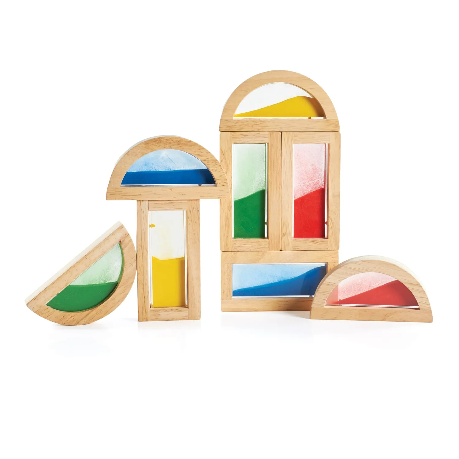 Guidecraft Rainbow Blocks Sand bouwblokken 8 stuks zand
