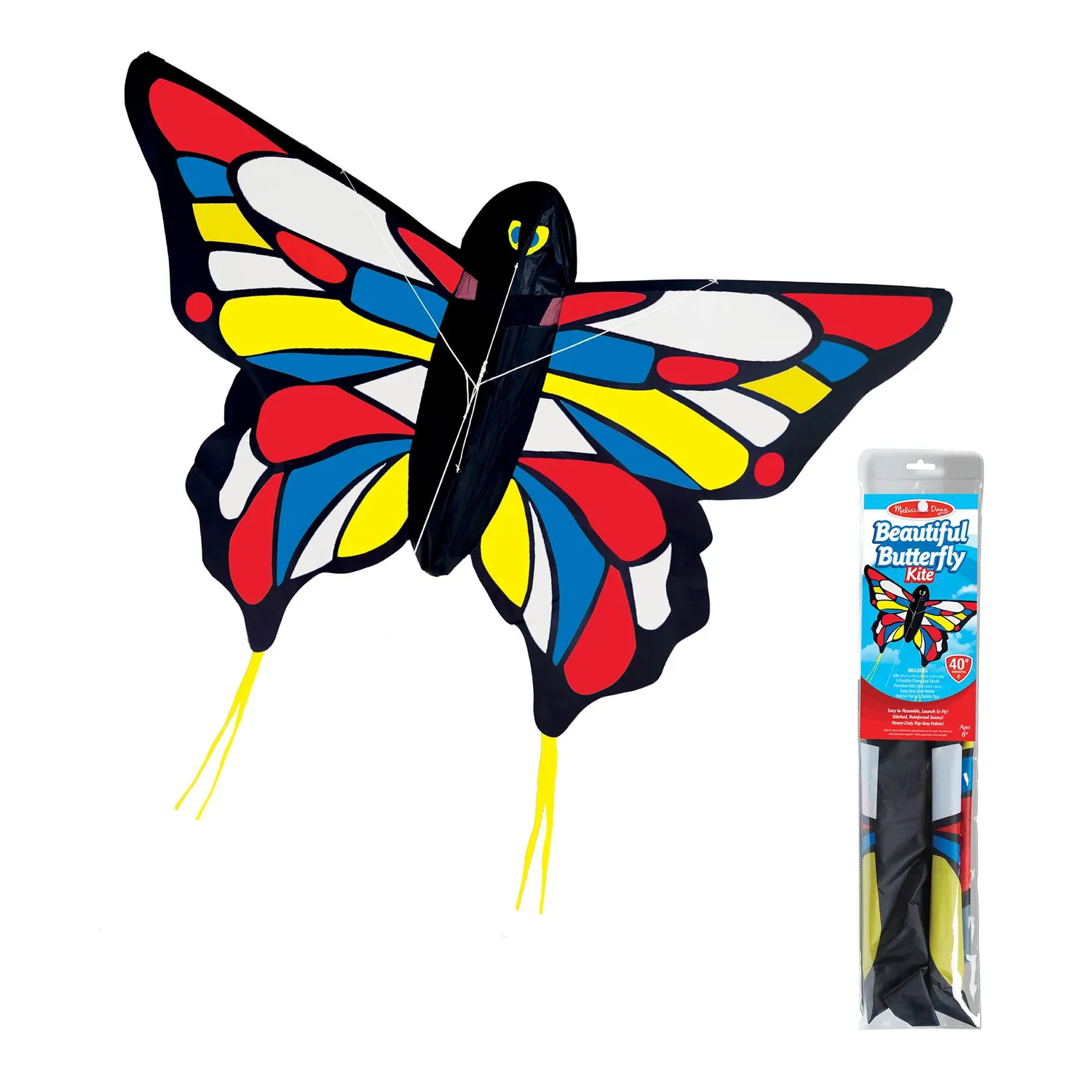 Melissa & Doug Beautiful Butterfly Kite vlieger 127 cm