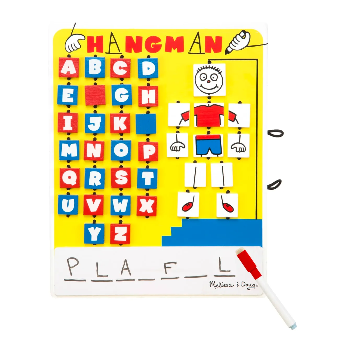Melissa & Doug Flip-to-Win Hangman reisspel 6+ jaar