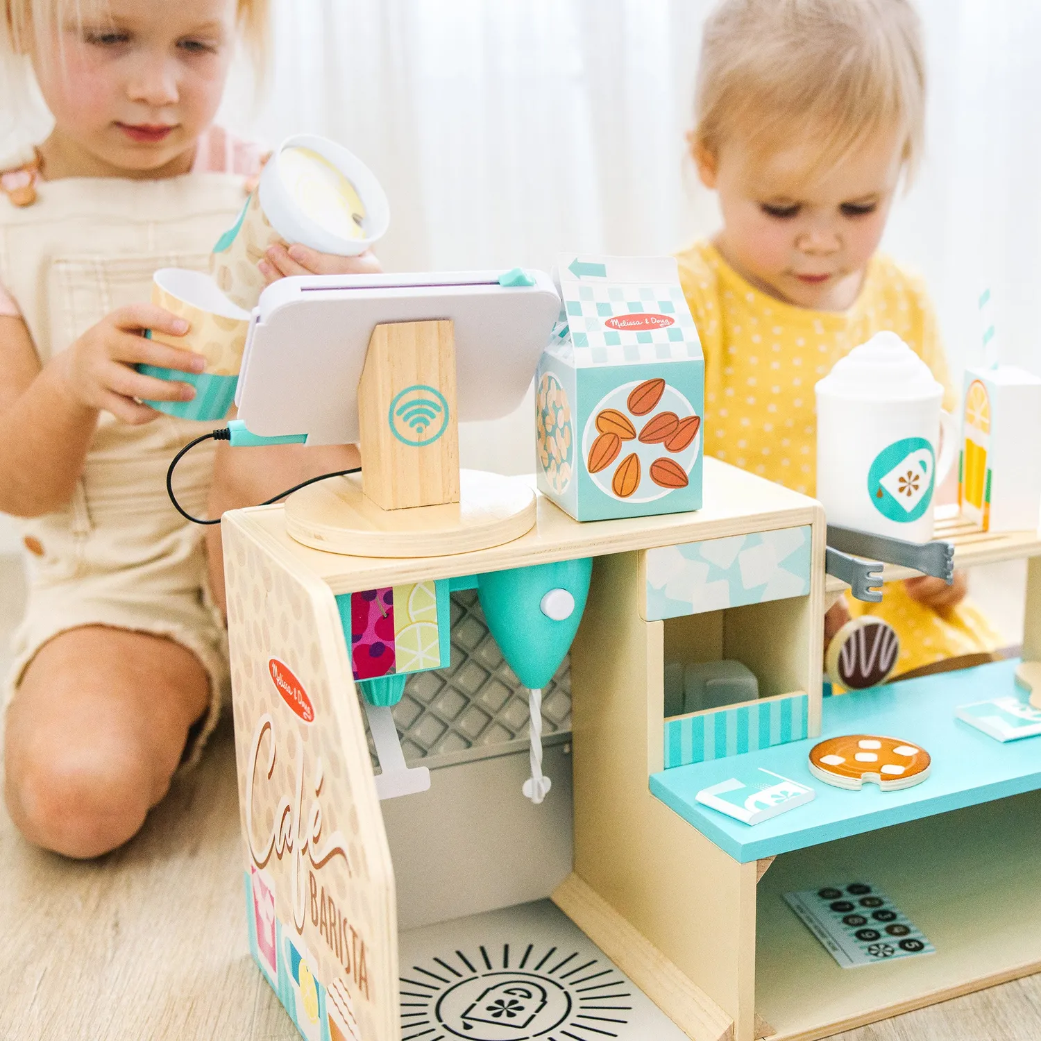 Melissa & Doug Cafe Barista koffiewinkeltje hout 35-delig